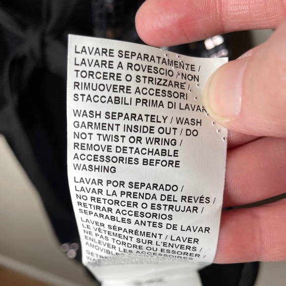 Love Moschino Sequins Sparkle Dress Women's Size 44 (US 8) Black Wide Sleeves - Picture 9 of 11